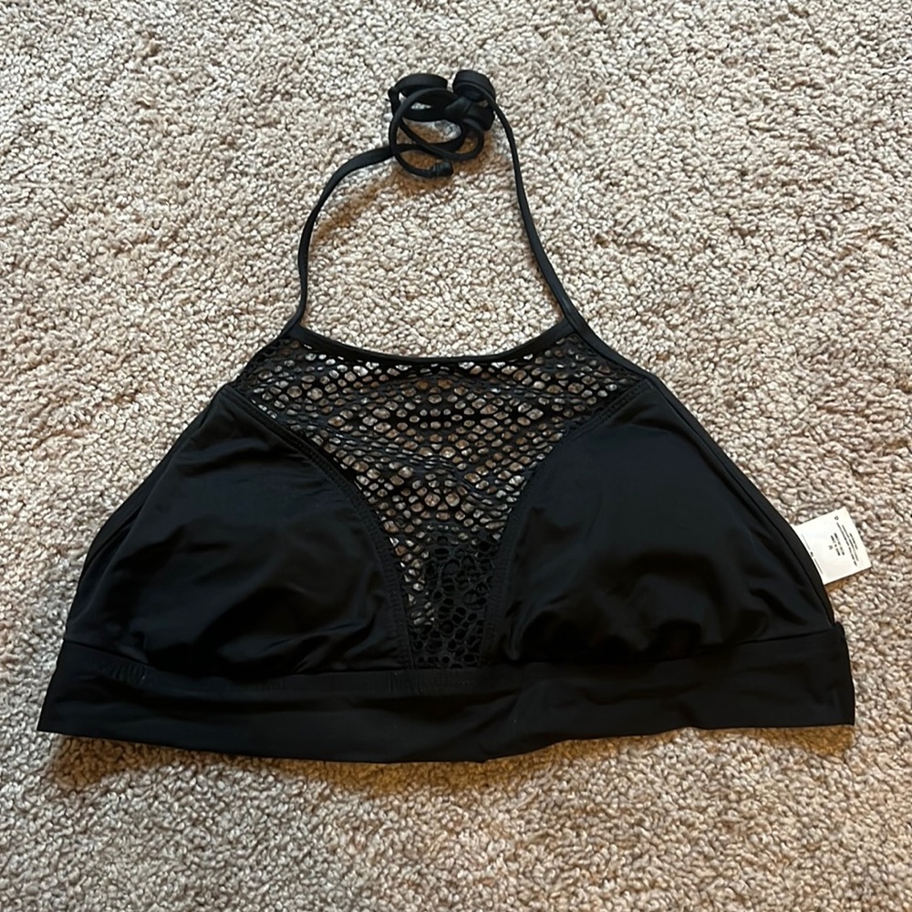 Cutout Black Bikini Top - Size Medium